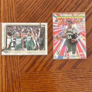 NBA Topps Giannis Antetokounmpo Basketball Cards set special inserts/Foil